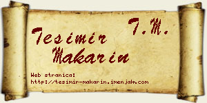 Tešimir Makarin vizit kartica